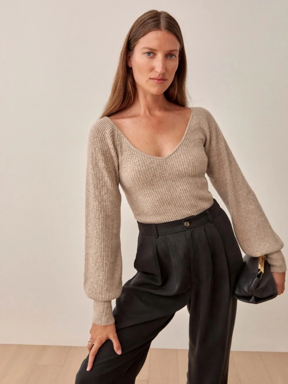 Reformation Hart Cashmere Sweater 100% Cashmere Women Size M